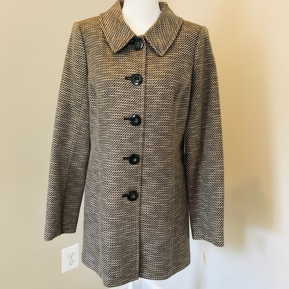Caslon NWT Retro/Vintage Tweed Coat Removable Faux Fur Collar, Size M HP 9/4 🥳 - Picture 2 of 14